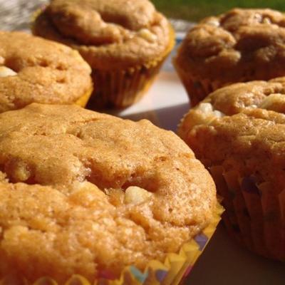 witte chocolade pompoen spice muffins