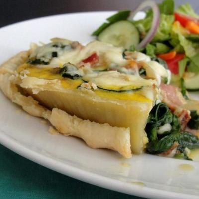 spinazie en courgette quiche