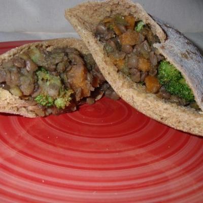 gezonde zoete aardappel-wraps