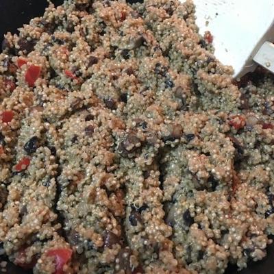 quinoa paddenstoel 'risotto'