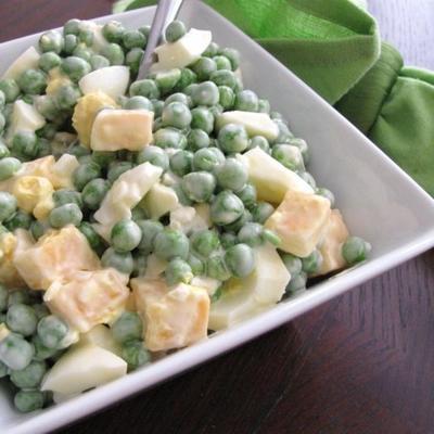 groene erwtensalade met cheddarkaas