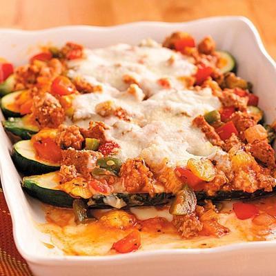 saucy gevulde courgette