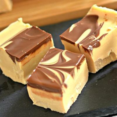 magnetron pindakaas chocolade swirl fudge