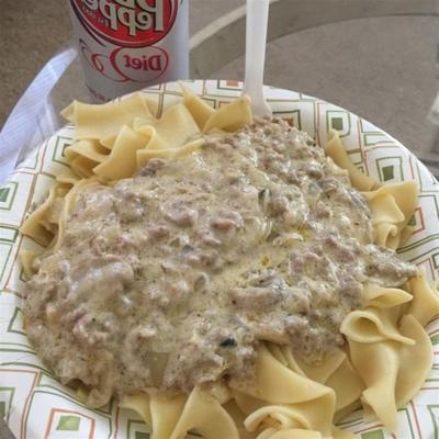 snel en eenvoudig hamburger stroganoff