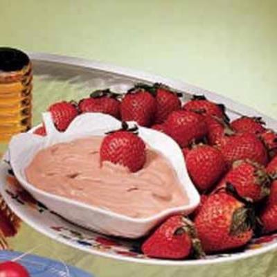 chocolademousse met aardbeien