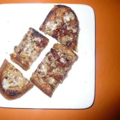 bacon-kaas voorgerecht toast
