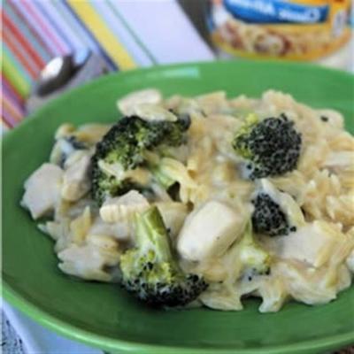 kip en broccoli alfredo orzo