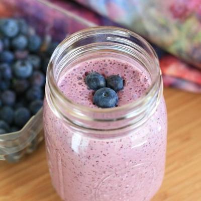 gezonde bosbessenontbijt smoothie