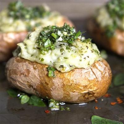 chimichurri tweemaal gebakken aardappelen