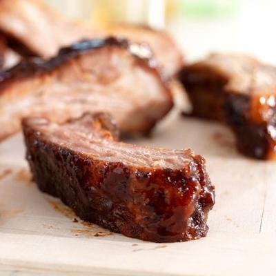 Raspberry chipotle back ribs