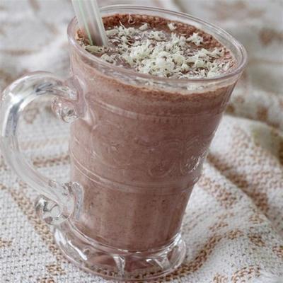 chocolade perzik smoothie