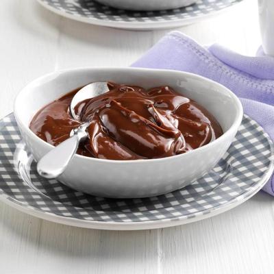 lichte en smakelijke chocoladepudding