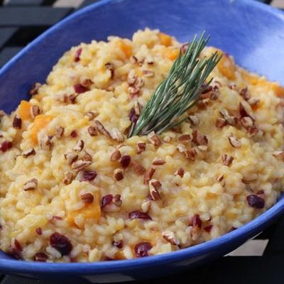 geroosterde butternut oranje risotto