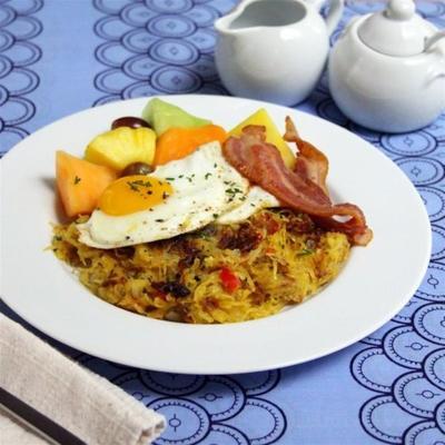 hash-browned spaghetti squash