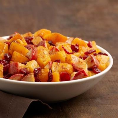 butternut squash met appel en veenbessen