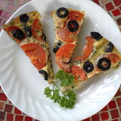 plantaardige pizza frittata