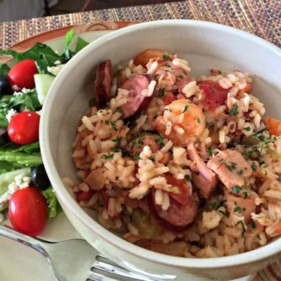 eenvoudige slowcooker jambalaya