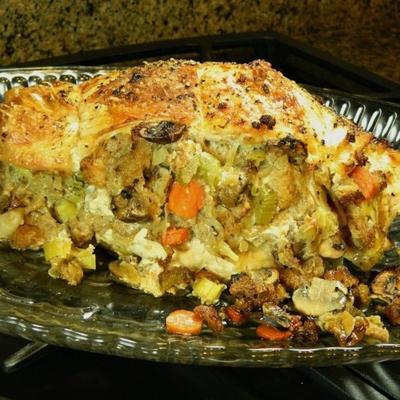 mushroom-turkey roulade