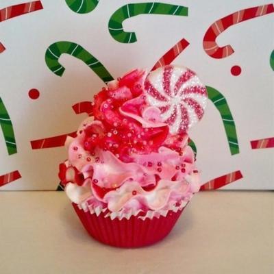 roze pepermunt cupcake