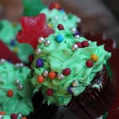 kerstboom mini cupcakes