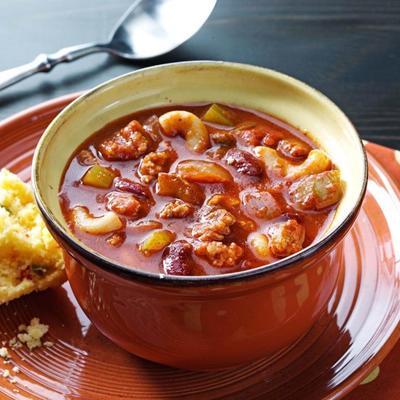 kalkoen chili met pasta