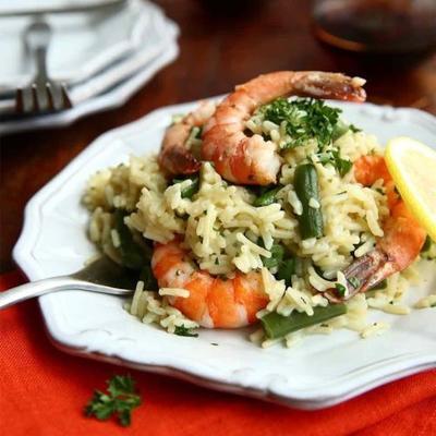 garnalen scampi over rijst van knorr®