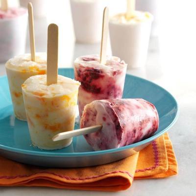 fruit en yoghurt swirl vriezer knalt