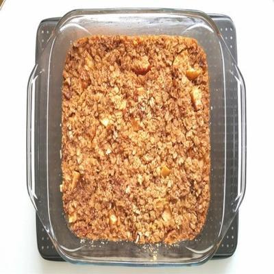 appel crumble gebakken havermout