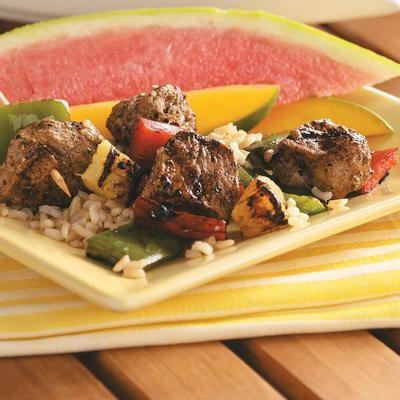 ananas jerk chicken kabobs