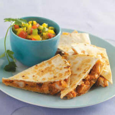 gebarbecued kippenquesadillas