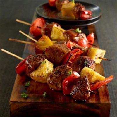 zoete en pittige mini-kabobs varkensvlees