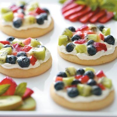 individuele mini fruitpizza's