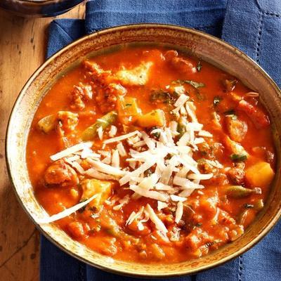 een fiësta-draai aan de stoofpot van Brunswick