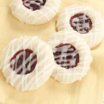 framboos amandel zandkoek thumbprint cookies