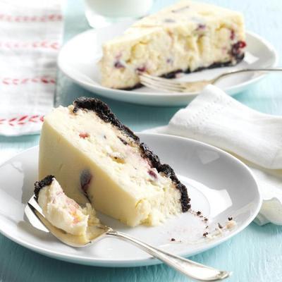 Berry heerlijke cranberry witte chocolade brok cheesecake
