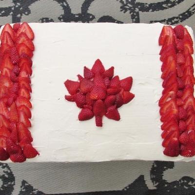 Canadese vlag cake