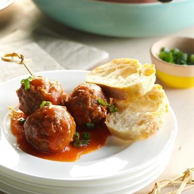 crockpot zoetzure gehaktballen