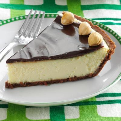 Italiaanse cheesecake met chocolade-hazelnoot-topping