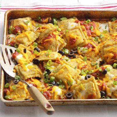 gefrituurde ravioli nacho's