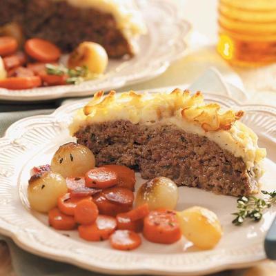 currygehaktbrood met aardappelkorst