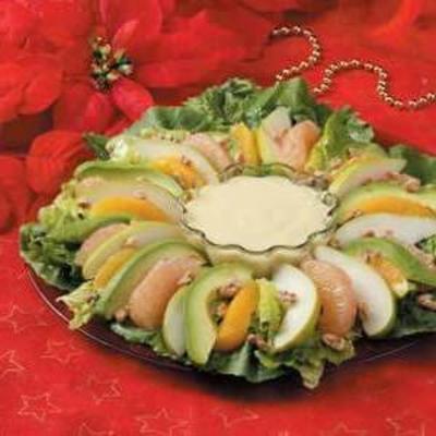 wintersalade met sinaasappelroom
