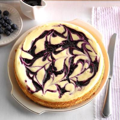 Blueberry swirl cheesecake