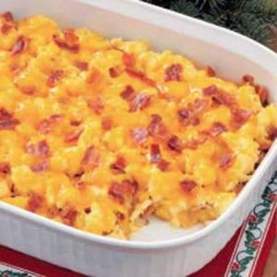 cheesy o'brien egg scramble