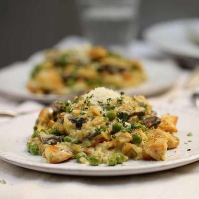 snelle risotto-stijl rijst en kip