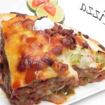 Mexicaanse pizza van de diepe schotel