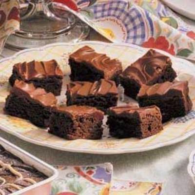 geglazuurde chocoladeschilfers brownies