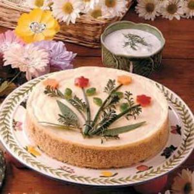 gelaagde plantaardige cheesecake