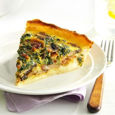 spek en groente quiche met aardappelpureinkorst