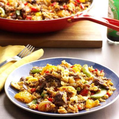 neem rundergebakken rijst