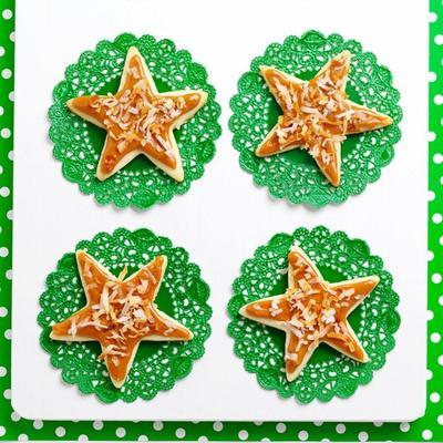 karamel geroosterde kokosnoot sterren